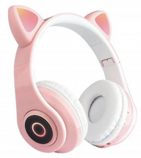 Sluchátka s ušima B39 Barva: Růžová