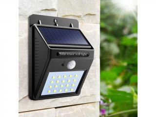 Venkovní LED osvětlení s pohybovým senzorem na solární panel
