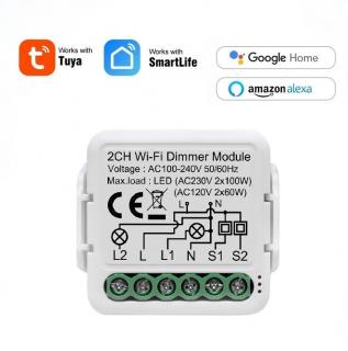 TUYA WiFi vestavný stmívací modul dvoukanálový  PST-D02