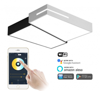 Wi-Fi Smart LED nástěnné stropní svítidlo dálkově ovládané aplikací, 48 W / 230V (Model: CL000202)