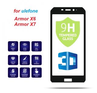 UleFone Armor X6, X7, X6Pro, X7Pro, 3D temper. ochranné sklo , tempered glass  (UleFone Armor X6 Armor X7, 3D temperované ochranné sklo, tempered glass + příslušenství)