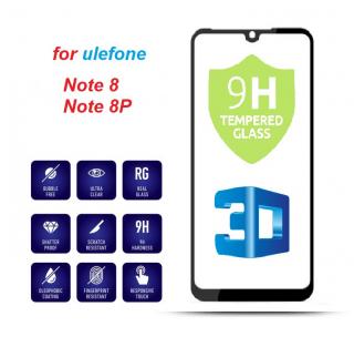 UleFone Note 8 Note 8P, 3D temperované ochranné sklo , tempered glass  (UleFone Note 8 Note 8P, 3D temperované ochranné sklo, tempered glass + příslušenství)