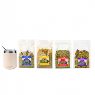 MUUD Advanced Set Yerba Mate Typ Kalabasy: Ocelová - Béžová