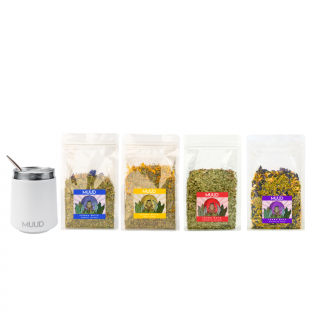 MUUD Advanced Set Yerba Mate Typ Kalabasy: Ocelová - Bílá