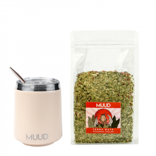 MUUD Basic Set Yerba Mate Druh mixu: ČERVENÁ: Seasonal Healer, Typ kalabasy: Ocelová - Béžová