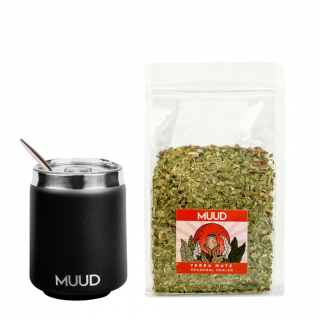 MUUD Basic Set Yerba Mate Druh mixu: ČERVENÁ: Seasonal Healer, Typ kalabasy: Ocelová - Černá