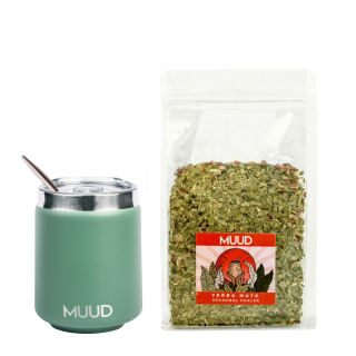 MUUD Basic Set Yerba Mate Druh mixu: ČERVENÁ: Seasonal Healer, Typ kalabasy: Ocelová - Zelená