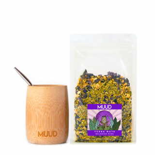 MUUD Basic Set Yerba Mate Druh mixu: FIALOVÁ: Balanced Mind, Typ kalabasy: Bambusová