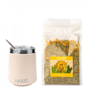 MUUD Basic Set Yerba Mate Druh mixu: ORANŽOVÁ: Holy Mood, Typ kalabasy: Ocelová - Béžová