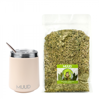 MUUD Basic Set Yerba Mate Druh mixu: ZELENÁ: Pure Spirit, Typ kalabasy: Ocelová - Béžová