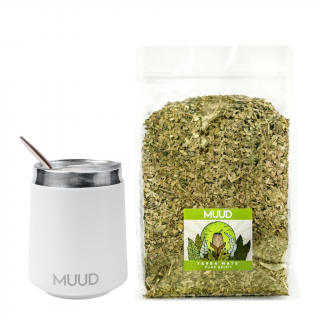 MUUD Basic Set Yerba Mate Druh mixu: ZELENÁ: Pure Spirit, Typ kalabasy: Ocelová - Bílá