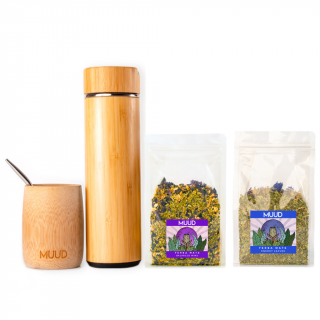 MUUD Starterpack Yerba Mate První mix: FIALOVÁ: Balanced Mind, Druhý mix: MODRÁ: Energy Leaves
