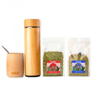 MUUD Starterpack Yerba Mate První mix: MODRÁ: Energy Leaves, Druhý mix: ČERVENÁ: Seasonal Healer