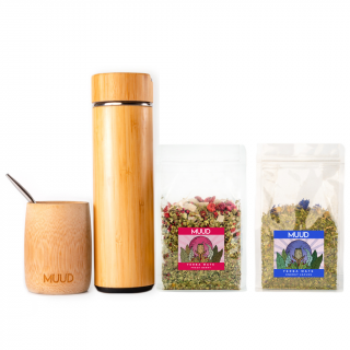 MUUD Starterpack Yerba Mate První mix: MODRÁ: Energy Leaves, Druhý mix: RŮŽOVÁ: Fresh Berry