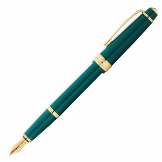 Bailey light, plnicí pero, zelené-zlaté  Glossy Green/Gold Hrot: (XF) extra tenký hrot