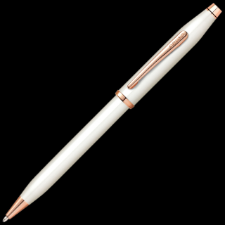 Century II, kuličkové pero, bílé  Pearlescent White Lacquer