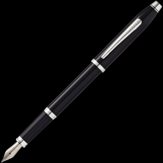 Century II, plnicí pero, černé  Black Lacquer Hrot: (F) tenký hrot