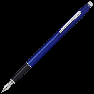 Classic Century, plnicí pero, modré  Translucent Blue Lacquer Hrot: (F) tenký hrot