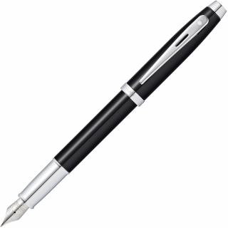 Sheaffer 100, plnicí pero, leskle černé  Glossy Black/Chrome Plated