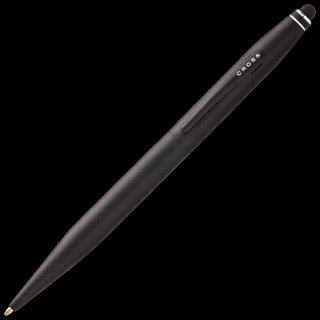 Tech2, kuličkové pero se stylusem, černé  Satin Chrome