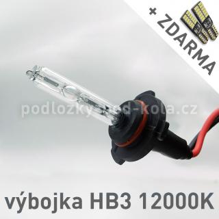 AKCE: Náhradní výbojka xenon HB3 12000K do přestavbových HID sad (Výbojka HB3 12000K - AKCE - ke každé zakoupené výbojce ZDARMA LED SMD parkovací žárovky s funkcí CANBUS !)