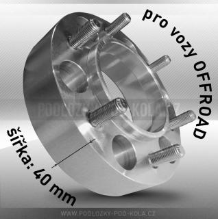 Podložky - šíře 40mm, rozteč 5x150 pro OFFROAD vozy, 1ks (Distanční podložka)