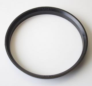 Vymezovací kroužek 110,0 / 104,5 plast, černá, přesah kužele 3mm (Kroužky pro ALU kola)