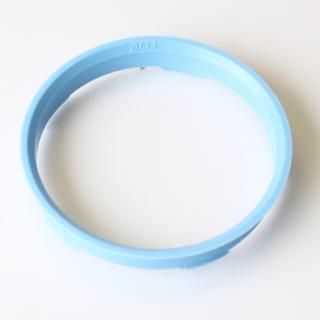 Vymezovací kroužek 67,0 / 64,1 plast, světle modrá, přesah kužele 3mm (Kroužky pro ALU kola)