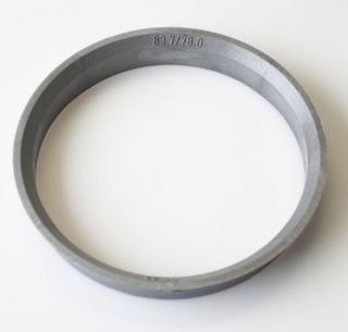 Vymezovací kroužek 83,7 / 78,0 plast, stříbrná, OFF ROAD, přesah kužele 3mm (Kroužky pro ALU kola)