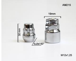Zajišťovací matice M-BLOCKY M12x1,25mm, zavřená, kužel, klíč 19/21 (Pojistné matice M-BLOCKY)