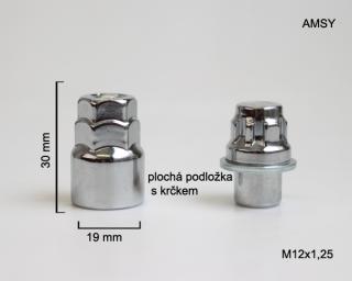 Zajišťovací matice M-BLOCKY M12x1,50mm, zavřená, plochá s podložkou, klíč 19/21 (Pojistné matice M-BLOCKY)