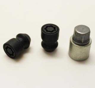 Zajišťovací matice SICUSTAR M12x1,25mm, kužel, zavřená, klíč 19, černé (Pojistné matice SICUSTAR)