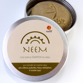 libebit tuhý bylinný šampon NEEM v plechové krabičce (přírodní bylinný šampuk NEEM)