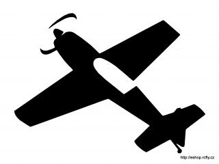 Motiv letadla AKRO - samolepka na auto- bílá
