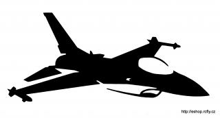 Motiv letadla Jet - samolepka na auto- bílá