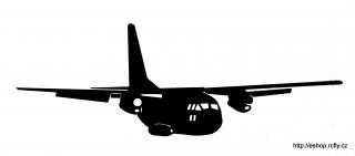 Motiv letadla Spartan- samolepka na auto- černá