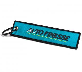 Auto Finesse Retro Race Tag Teal - retro přívěšek na klíče modrý