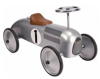 Goki Retro Race Vehicle - plechové dětské odrážedlo Barva: Stříbrná