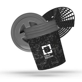 Liquid Elements Forged Carbon - detailingový kbelík s vložkou a víkem