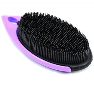 Poka Premium Shaggy purple rubber brush - gumový kartáč na vlasy a zvířecí chlupy