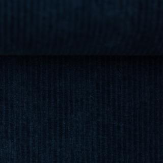 Velur – elastický úpletový manšestr tmavě modrá