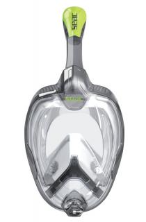 Celoobličejová šnorchlovací maska Seac Unica černá/limetka S/M