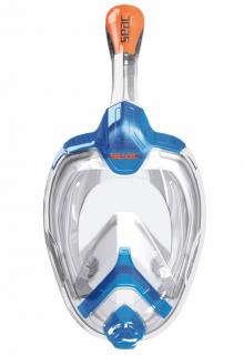 Celoobličejová šnorchlovací maska Seac Unica modrá/oranžová L/XL
