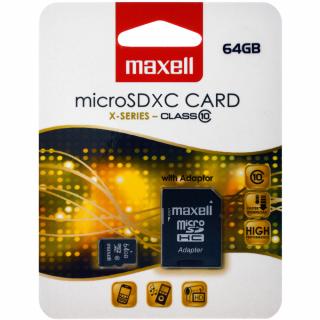 Maxell MicroSDXC 64GB CL10 + adpt  854988 MAXELL