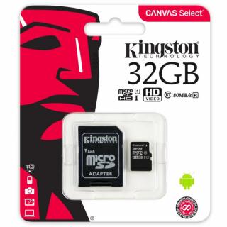MicroSDHC 32GB UHS-I SDCS v2 KINGSTON Paměťová karta