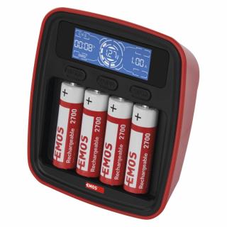 Nabíječka baterií EMOS profi BCN-42D + 4AA 2700 N9341