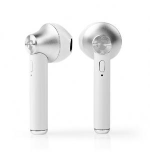Nedis HPBT3052WT Bluetooth bezdrátová sluchátka do uší, 3hod. výdrž, bílá