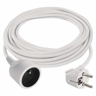 Prodlužovací kabel – 1 zásuvka, 5m EMOS bílý P0115