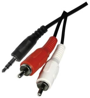 Propojovací AV šňůra JACK 3,5mm st.- 2RCA 5m