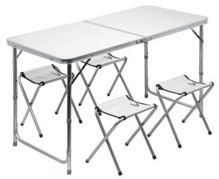 Stůl kemping Cattara DOUBLE 13488 + 4x židlička